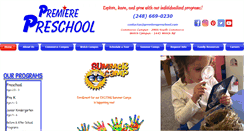 Desktop Screenshot of premierepreschool.com